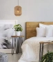 Pendant lamp CESTA Cylinder Brown Natural Bamboo