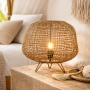 Table lamp Nerina Rattan E27 Brown