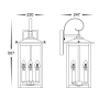 Wall light Madix medium E14 BLK