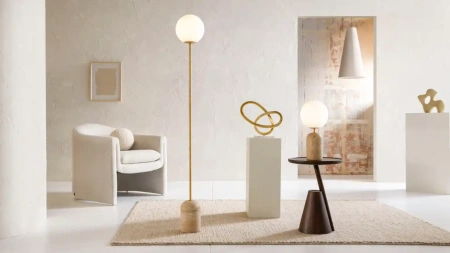 Table lamp Soren Travertine