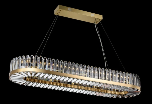 Chandelier PALLADIO-12L Round Brushed Brass Chandelier PALLADIO-12L Round Brushed Brass