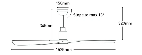 Ceiling fan Iceman D60 DC with Remote and LED 20W CY