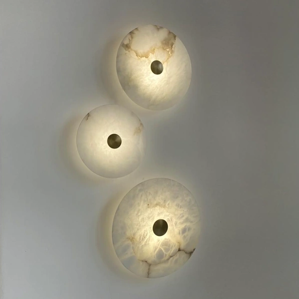 Wall light Zarra Alabaster Spanish Marble LED 7W 3CCT BRS