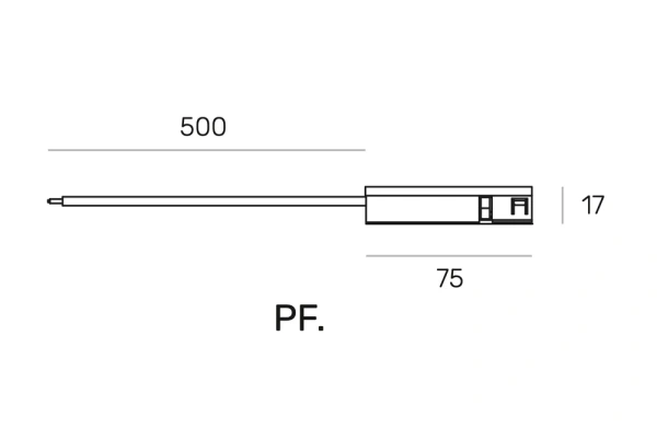 Surface track MUSE power feeder suspended 48V Brass