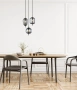 Pendant lamp PINO 7 Jar Smokey Black 10W
