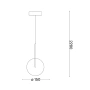 Pendant lamp Equinoxe SP1 D15 LED G4 2W BRS