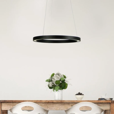 Pendant lamp NEBULA 40CM LED RING BLACK