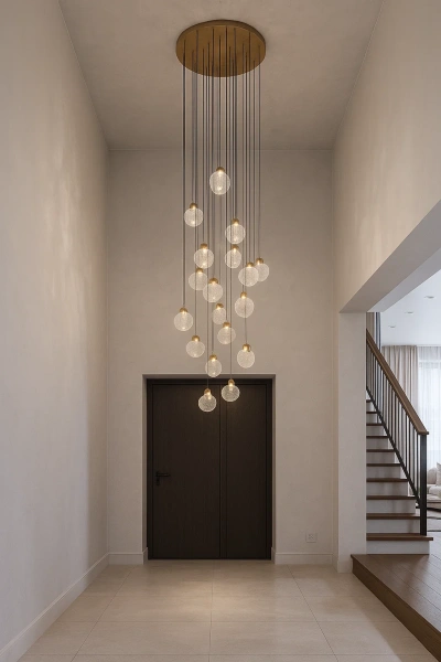 Pendant lamp Pavin LED D70 Satin gold