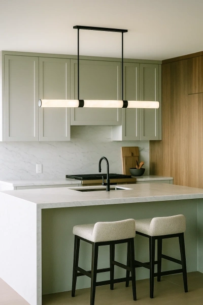 Pendant lamp MADISON Spanish Marble LED 40W 3CCT L150 BLK