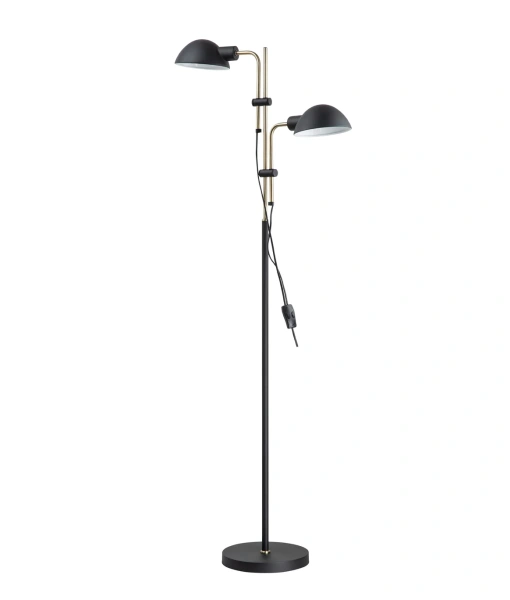 Floor lamp Tettu Swivel double head E27 BLK