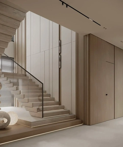 Recessed track set for Hallway Edge 2M 3lt LED 16W BLK