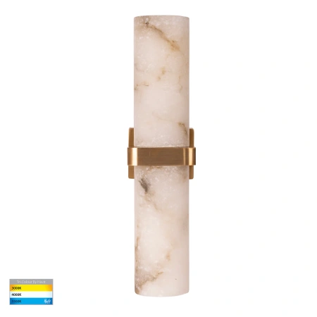Wall light Spanish Alabaster Glass Up & Down G9 18W BRS